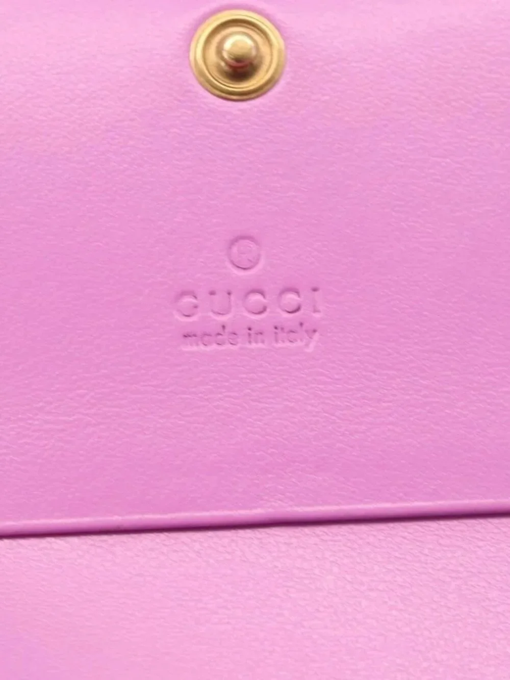 GUCCI GG Canvas Card Case Purple 783120 Auth SW2352SM
